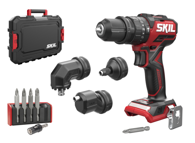 SKIL COMPACT 3076JA AKÜLÜ 4xBAŞLIKLI DARBELİ MATKAP VİDALAMA ÇANTALI